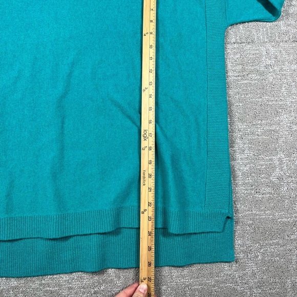 J. Crew 100% Italian Cashmere Crew Neck Teal Long Sleeve Luxury Sweater Womens S - Picture 4 of 6